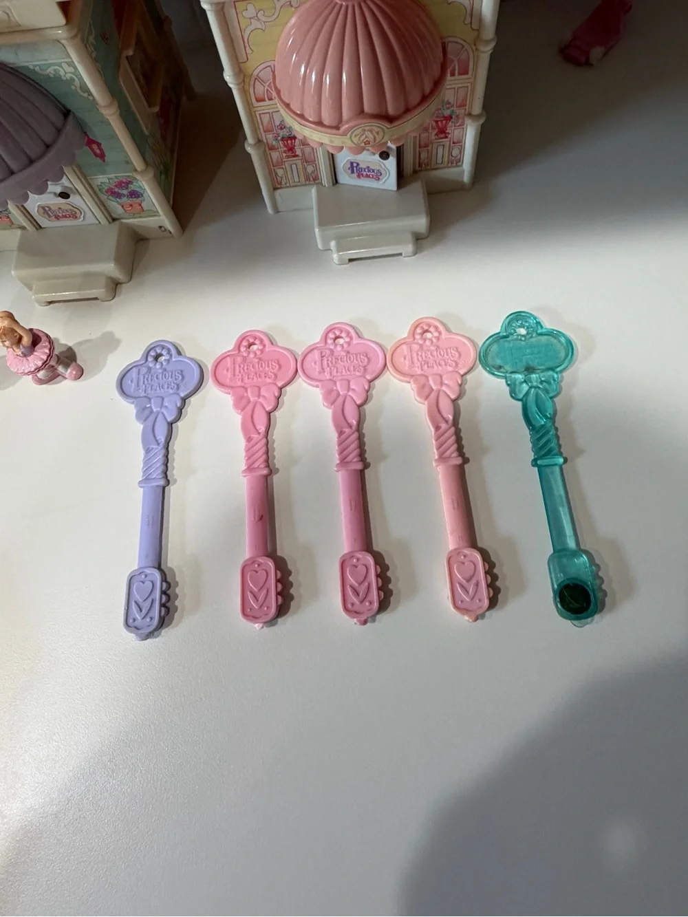 Vintage Fisher Price Precious Places Huge Lot Houses Keys Figures Accessories
